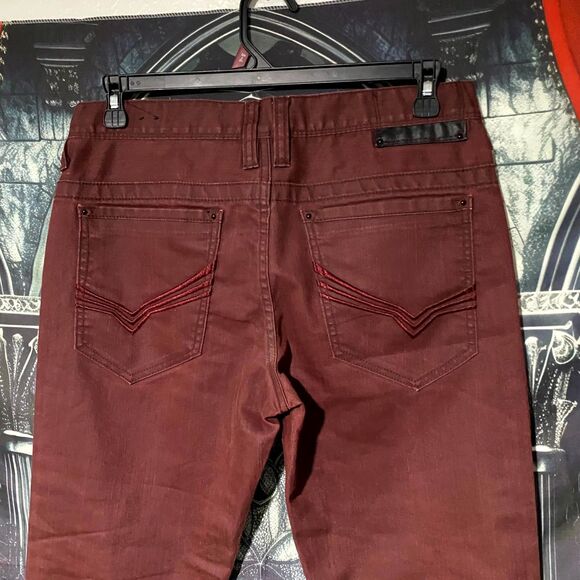 G By Guess Calan Jeans Men's 32x32 Red Denim Tapered Leg Streetwear Outdoor - Picture 3 of 7